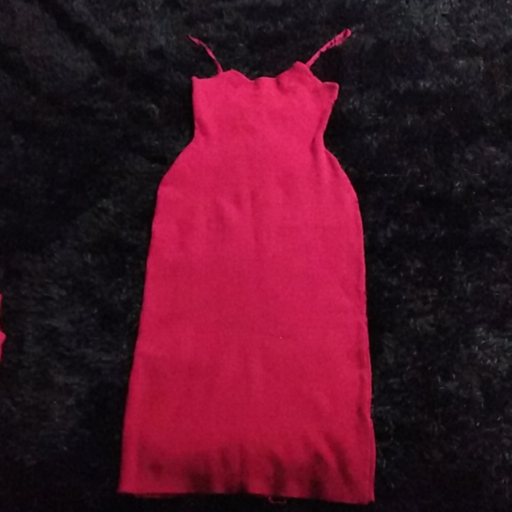 Red pencil dress